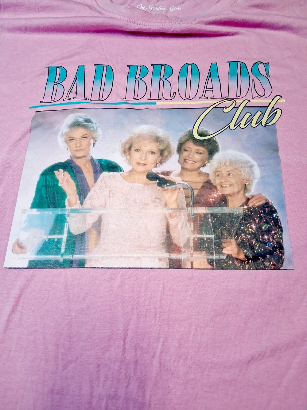Pink "Bad Broads Club" Graphic Short Sleeve Tee - The Golden Girls Style - Picture 5 of 5